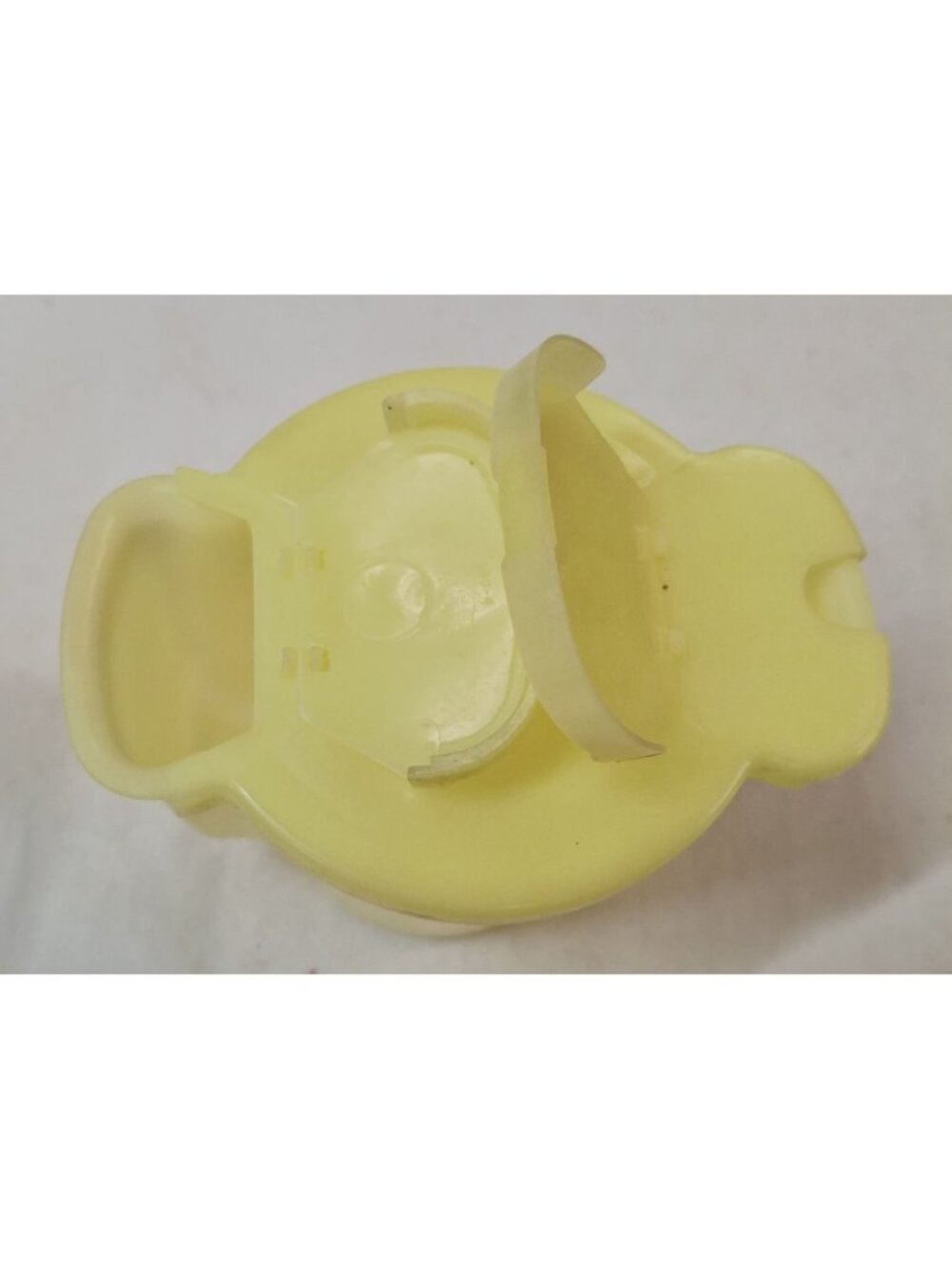 vintage pale yellow Tupperware double flip-top sugar dispenser, commonly known